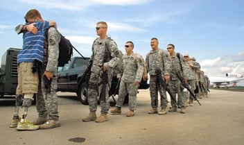 Hugging Returning Veterans